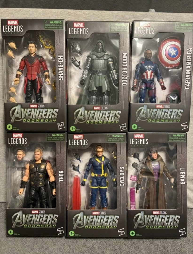Marvel Legends Avengers Doomsday (Category: Figurines & Statues) located in Manila. Submitted by exotic_deer9 (Listing ID 1469469972, Image 1). Description: Marvel Legends Avengers Doomsday Wave 1 Set - 10,000 Individual Prices: Doctor Doom - 2,300 Shang Chi - 1,600 Thor - 1,700 Captain America - 1,600 Cyclops - 1,900 Gambit - 1,800 Priority payment 1st and shipping via courier Pickup or Meetup: Makati.