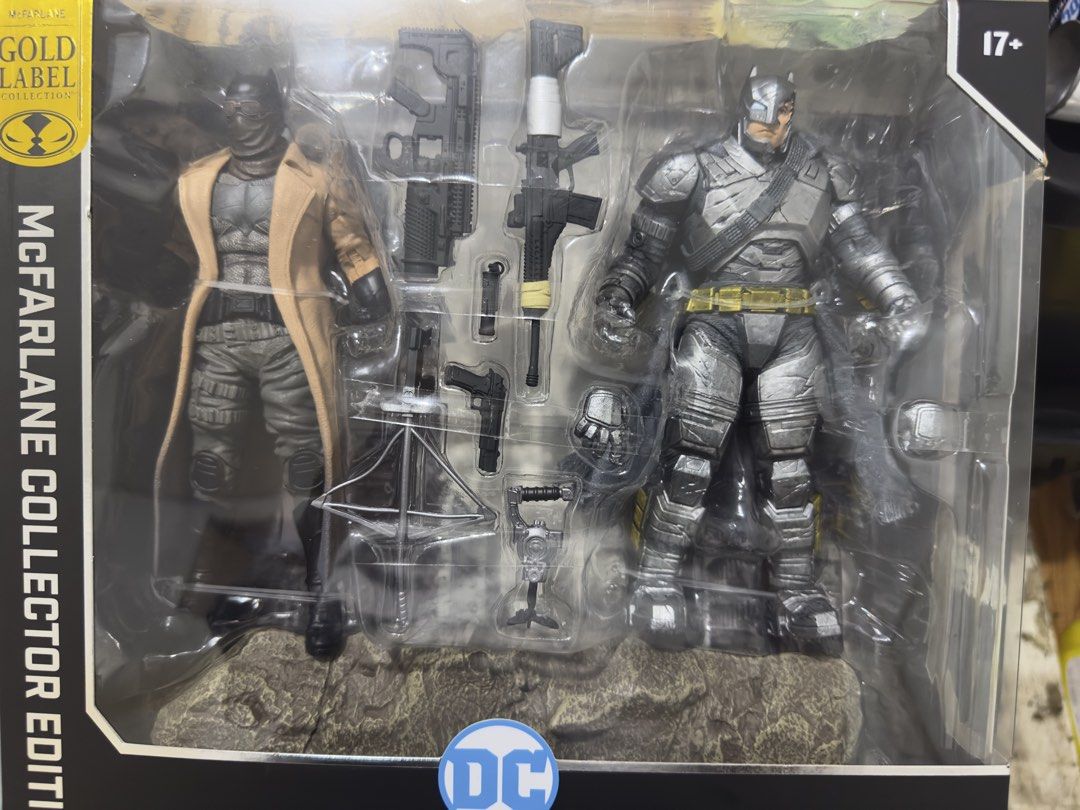 McFarlane BATMAN (KNIGHTMARE) & BATMAN (ARMOR SUIT) (BATMAN V SUPERMAN) (Category: Figurines & Statues) located in Manila. Submitted by got_loots (Listing ID 1469436592, Image 2). Description: WTS❗️❗️❗️ PTPA McFarlane BATMAN (KNIGHTMARE) & BATMAN (ARMOR SUIT) (BATMAN V SUPERMAN) MCFARLANE COLLECTOR EDITION 2PK #2 GOLD LABEL MISB Product Features: Incredibly detailed 7” scale figures based on the DC MULTIVERSE™ Designed with Ultra Articulation wit