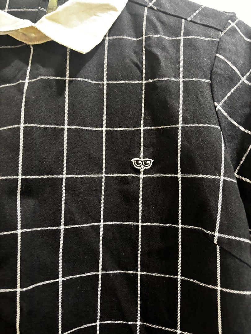 MEMO Black White Grid Collared Dress (Category: Dresses) located in Muntinlupa City. Submitted by btscerpts.ph (Listing ID 1469398772, Image 2). Description: - Brand: MEMO - Size: XS - Color/Pattern: Black with white grid pattern - Fit: Structured fit with clean fabric - Condition: Excellent, ready to wear - ‼️ this is a PRELOVED item and was kept in storage, washing before use is highly recommended. Please manage expectations. Thank you! ‼️.