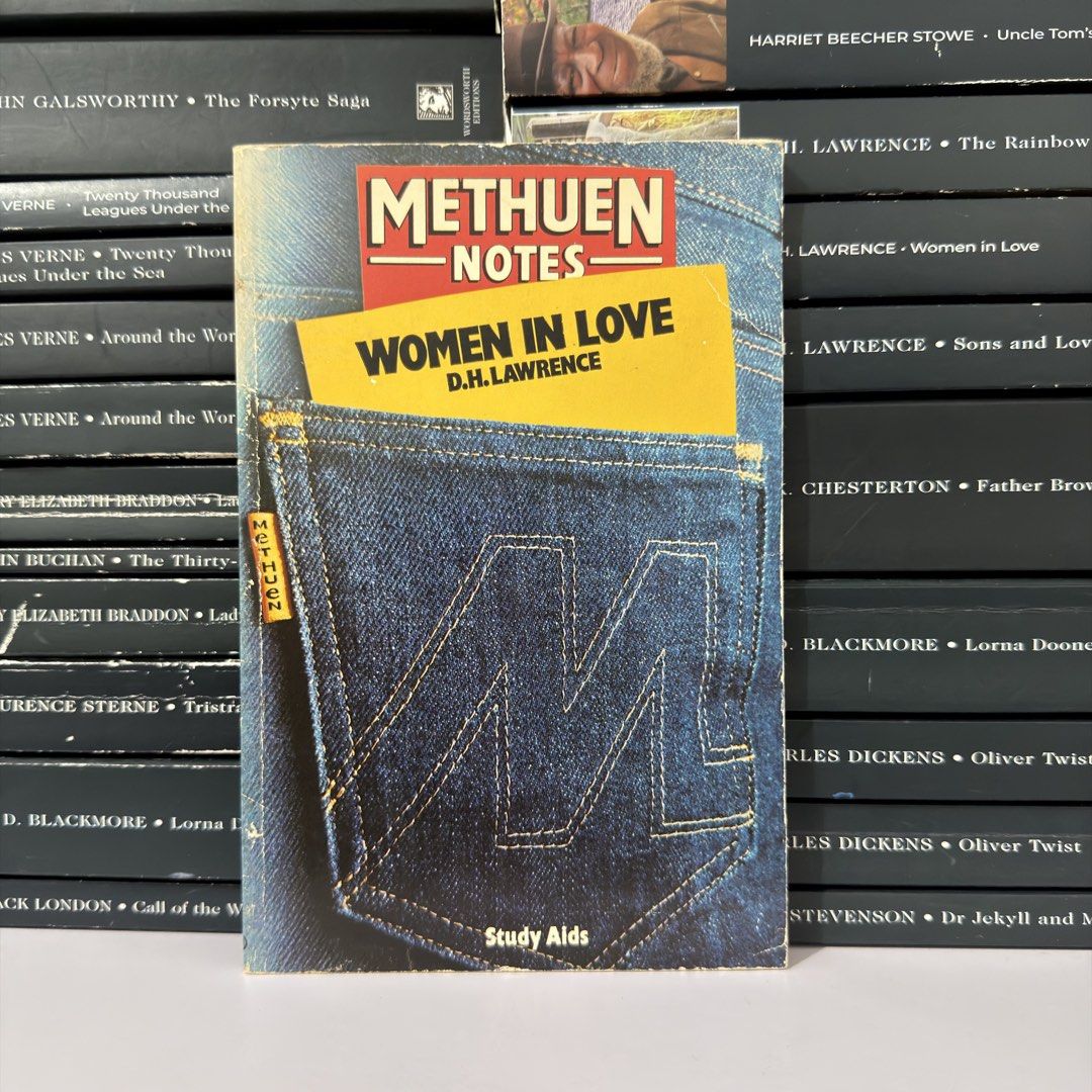 Methuen Notes: Women in Love by D.H. Lawrence (Category: Storybooks) located in Lingayen. Submitted by readwjane (Listing ID 1469466310, Image 1). Description: - Methuen Notes study guide for D.H. Lawrence's modernist classic, Women in Love - Unique and stylish blue denim pocket cover design with yellow accent label - Ideal helpful resource for literature students and readers - Contains clear explanations, insights, and literary analysis inside -