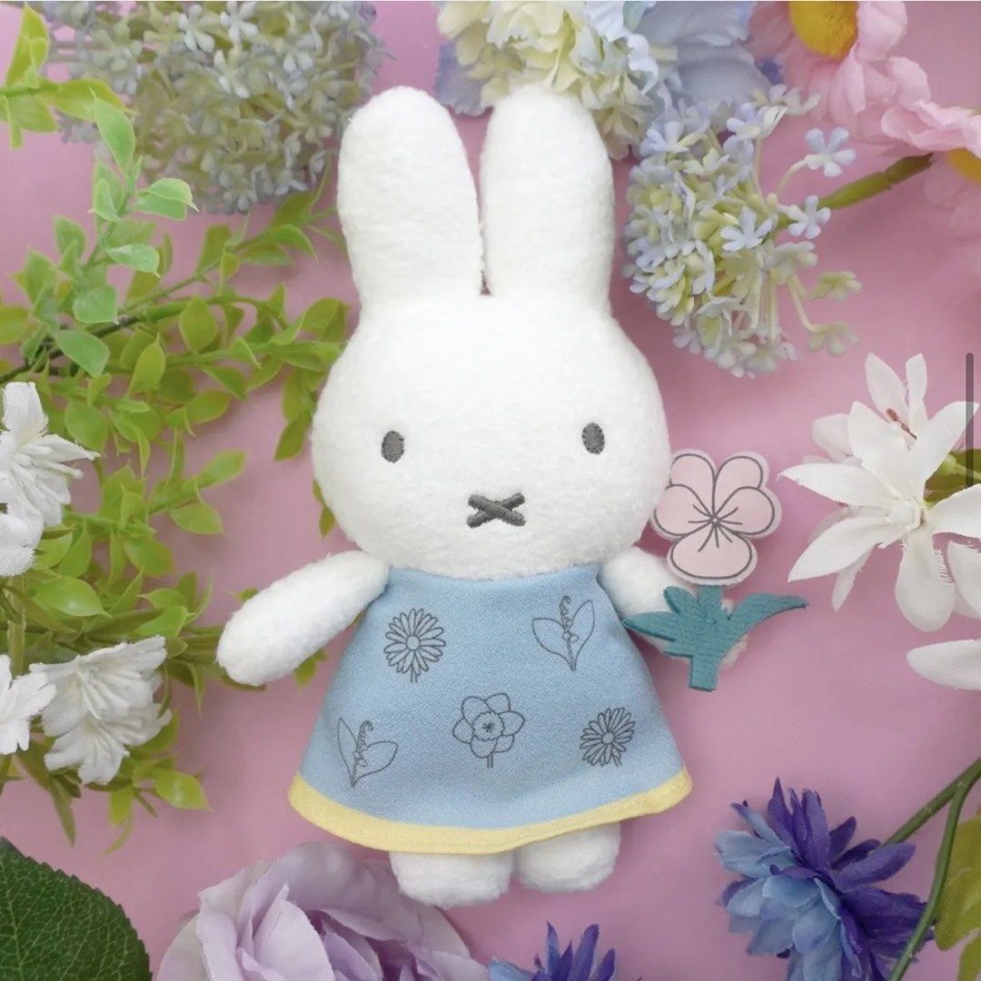 Miffy Bloom keychain/charm (Category: Plushies & Soft Toys) located in Antipolo. Submitted by almm15 (Listing ID 1469554640, Image 1). Description: - Authentic Miffy plush bunny in pristine white - Wears an adorable light blue dress with flower prints and a yellow hem - Holding a cute pink fabric flower - Ultra-soft, huggable material with neat facial stitching - Perfect for collectors or as a thoughtful gift.