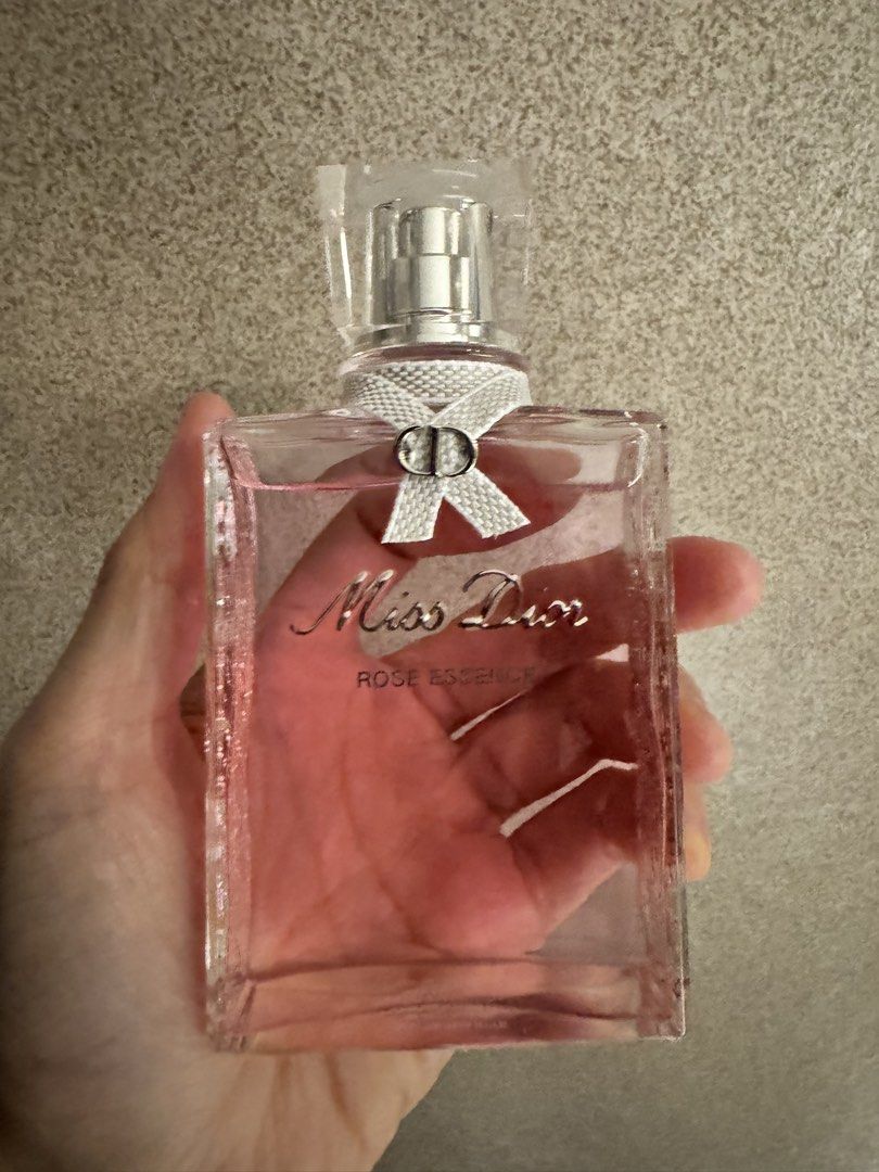 Miss Dior Rose Eau De Toilette 100ml (Category: Fragrance & Deodorants) located in Quezon City. Submitted by closetland (Listing ID 1469497718, Image 1). Description: AUTHENTIC AND UNUSED - Brand: Christian Dior - Fragrance: Miss Dior Rose Essence Eau de Toilette - Size: 100 ml / 3.4 fl oz - Origin: Made in France.