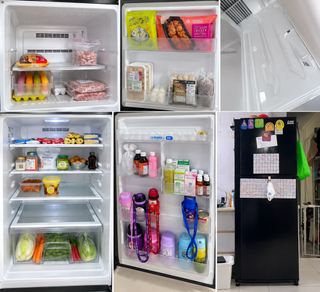 Mitsubishi Electric - Two door silver refrigerator freezer top mount ...