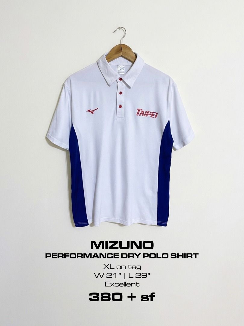 Mizuno Performance Active Dry Polo Shirt (Category: Tshirts & Polo Shirts ) located in Cadiz. Submitted by thespotcdz (Listing ID 1469542286, Image 1). Description: XL on tag Width 21" Length 29" Excellent condition.