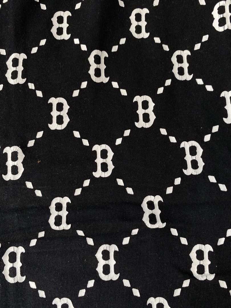MLB Boston Red Sox Monogram Black T-Shirt (Category: Tshirts & Polo Shirts ) located in Manila. Submitted by kenonskiee (Listing ID 1469551465, Image 2). Description: Black MLB Boston Red Sox monogram all-over print tee. Short sleeves, round neckline. Small embroidered logo patch on the chest. Material tag shows cotton and polyester blend. Style code 31TSP3131..