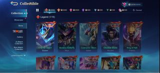 Mobile Legends Account with Rare Legend and Collector Skins ML account ...