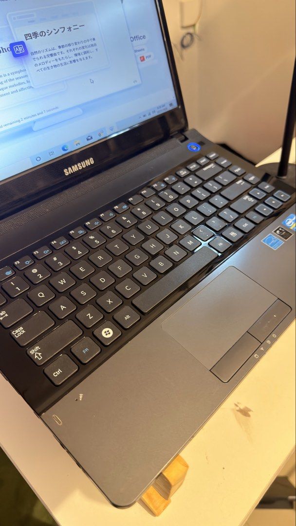 Murang laptop samsung (Category: Laptops & Notebooks) located in Taguig. Submitted by rfern_08 (Listing ID 1469546246, Image 2). Description: For Sale: Samsung Laptop Pwedeng pang online class, browsing, basic office tasks or backup laptop. May Microsoft Office ng installed. 💻 SPECS & MODEL: • Exact Model: Samsung Series 3 (NP300E4A-A04PH) • Processor: Intel Core i3-2350M @ 2.30 GHz • RAM: 4GB RAM • OS: Windows 10 Home ISSUE / NOTE: • Built-in s