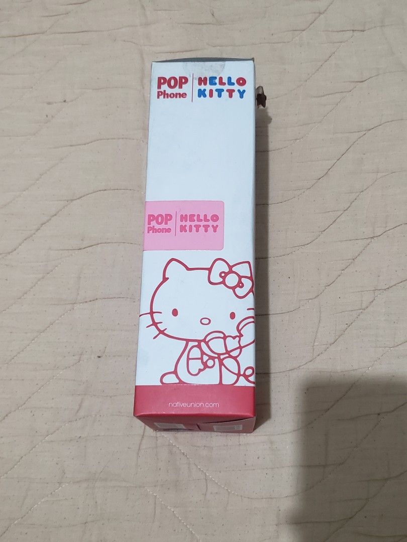Native Union Hello Kitty Pop Phone Retro Handset (Category: Early Generation Mobile Phones) located in Manila. Submitted by declutteresque (Listing ID 1469473040, Image 3). Description: - Official Sanrio licensed Kitty retro handset by Native Union - Turns your mobile phone or computer into a classic telephone - Eliminates 99% of absorbed radiation for safer calls - Built-in microphone, speaker, and convenient answer/end button - Standard 3.5mm h