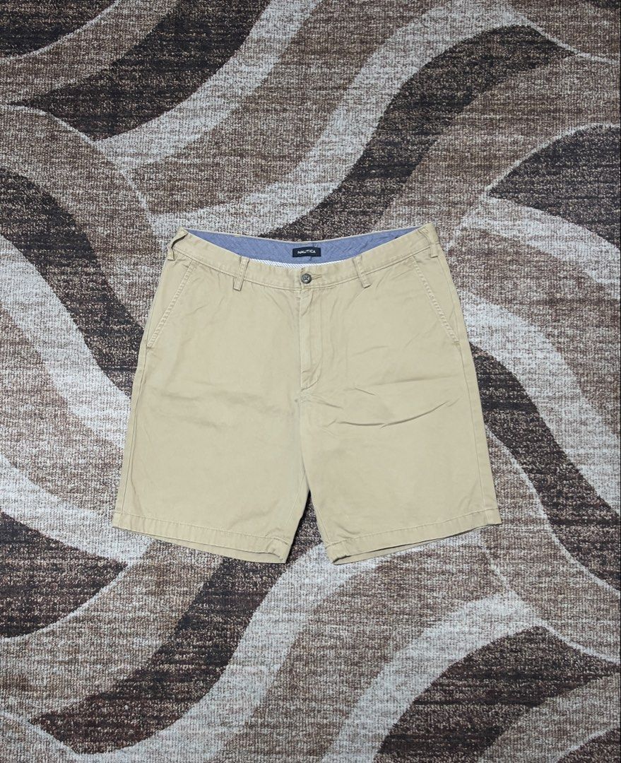Nautica Deck Shorts (Category: Shorts) located in Rizal. Submitted by ithriftph_ (Listing ID 1469506695, Image 1). Description: Details 🔻 Nautica Deck Shorts Khaki Authentic Comeplete Tags Waistline: 36" Length: 21" Leg hole: 12" Color rate: 9/10 Condition: 9/10 No issue Price: 350 pesos Reminders: Color may vary due to lighting and your screen resolution. Note: Ready to wear (already washed) Mode of Payment: 📌 Gcash 📌 Maribank.