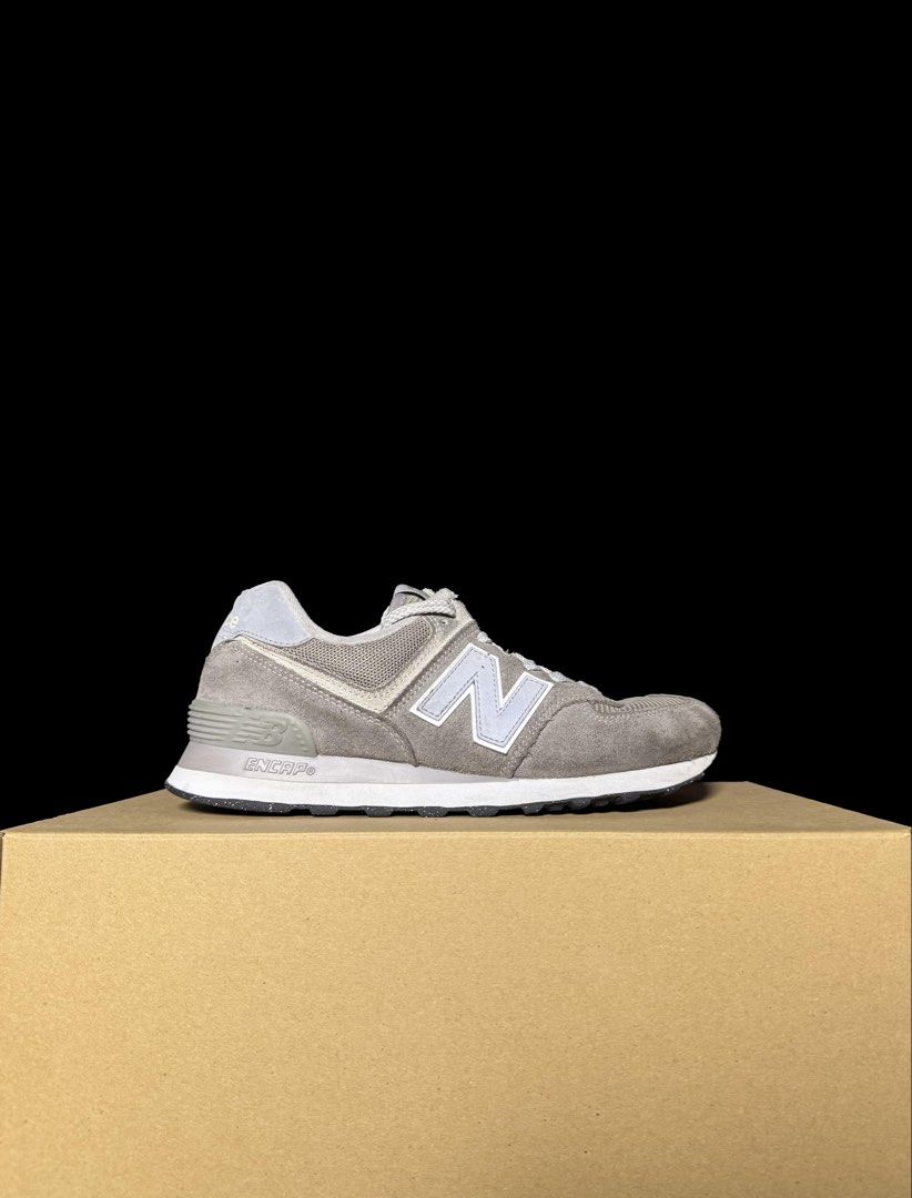 NB 574 'Grey' (Category: Sneakers) located in Makati City. Submitted by royalkicks.mnl (Listing ID 1469538604, Image 1). Description: NB 574 'Grey' 7 US (8.5W) ₱999 Used / Pair only.