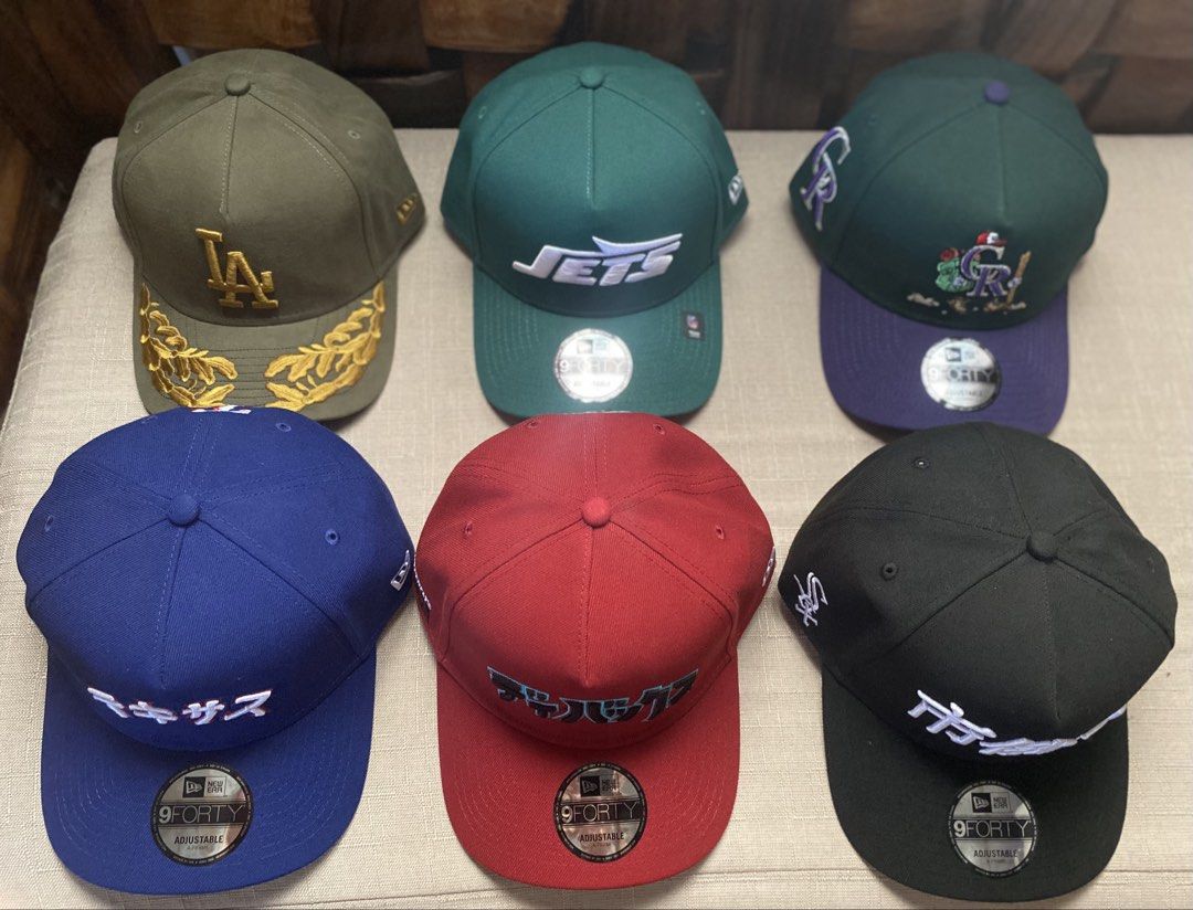 New Era 9Forty A-Frame Snapback (Category: Caps & Hats) located in Binalonan. Submitted by mj_tzn (Listing ID 1469459386, Image 1). Description: ‼️Selling my 9Forty A-Frame Snabacks •All brandnew/not used & legit/authentic 💯 •Below srp ✅ •RFS: focus sa fitted/close cap na pang psg 😁 ➡️ Katakana Texas Rangers - 1,800 ➡️ Katakana Arizona Diamondbacks - 1,800 ➡️ Kanji Chicago White Sox - 1,800 ➡️ LA Dodgers Olive - 1,500 ➡️ NY Jets - 1,300 ➡️ Colo