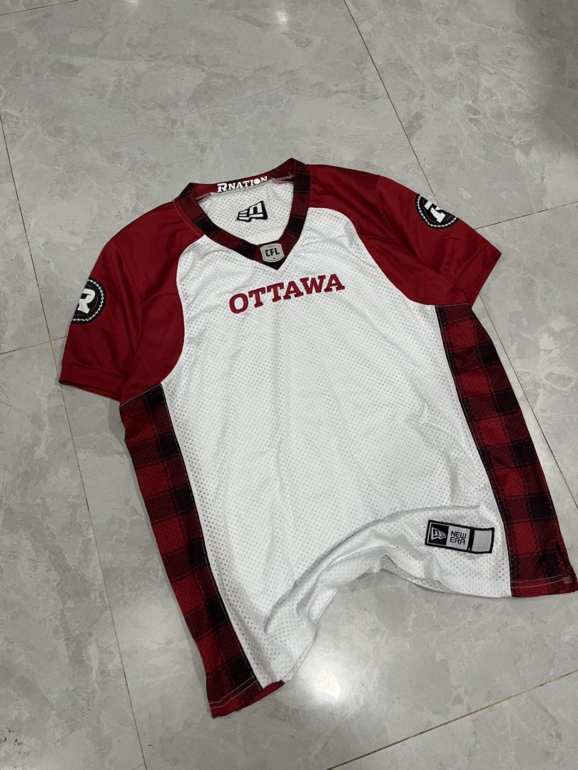 New Era Ottawa Redblacks CFL Jersey (Category: Shirts) located in Manila. Submitted by selectionsbycess (Listing ID 1469439642, Image 2). Description: FOR SALE New Era Ottawa Redblacks CFL Football Jersey Width - 22” Length - 26.5” Excellent Condition (9+/10) No Issue, No Hidden Issue 500 pesos only 📍Taguig City.