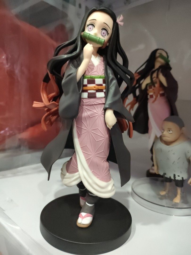 Nezuko Kamado (Category: Figurines & Statues) located in Bulacan. Submitted by hunterherojapanjdm (Listing ID 1469482112, Image 1). Description: SEGA Super Premium Figure (SPM) of Nezuko Kamado from the anime Demon Slayer: Kimetsu no Yaiba, standing on a black circular base with her signature pink-and-white patterned kimono and dark haori..