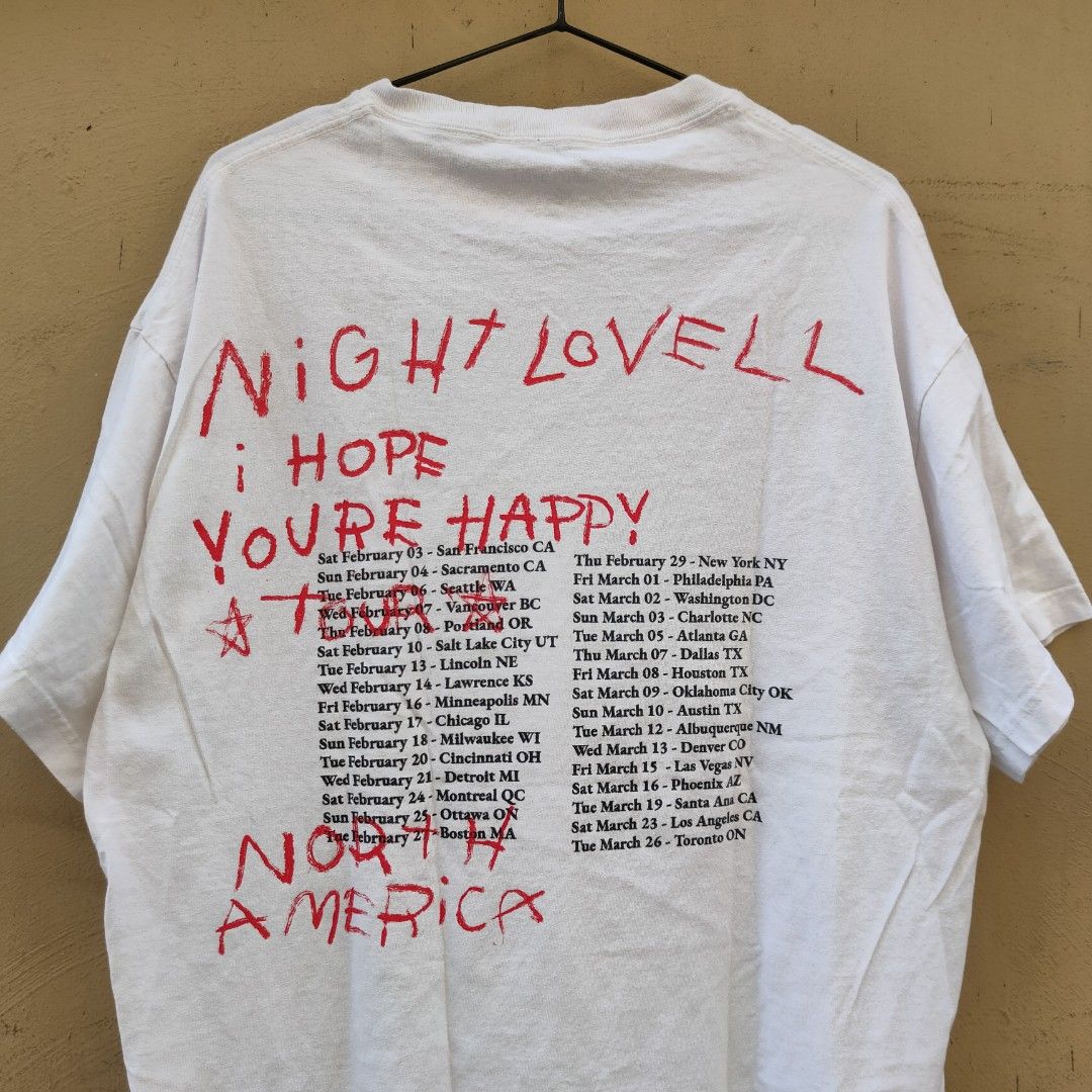 Night Lovell Tour Shirt (Category: Tshirts & Polo Shirts ) located in Quezon City. Submitted by stashbyharun (Listing ID 1469462697, Image 2). Description: night lovell g59 grey five nine grey59 scrim duckboy ruby official merchandise .