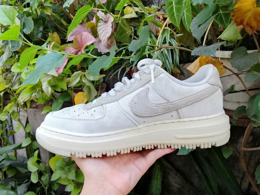 Nike Air Force 1 luxe summit white sneakers (Category: Sneakers) located in Manila. Submitted by amare_finds.ph (Listing ID 1469432915, Image 2). Description: Selling Nike Air Force 1 luxe summit white sneakers details and a chunky off-white midsole. Clean condition with only minor handling marks on the soles. Stylish and comfortable everyday sneakers!.