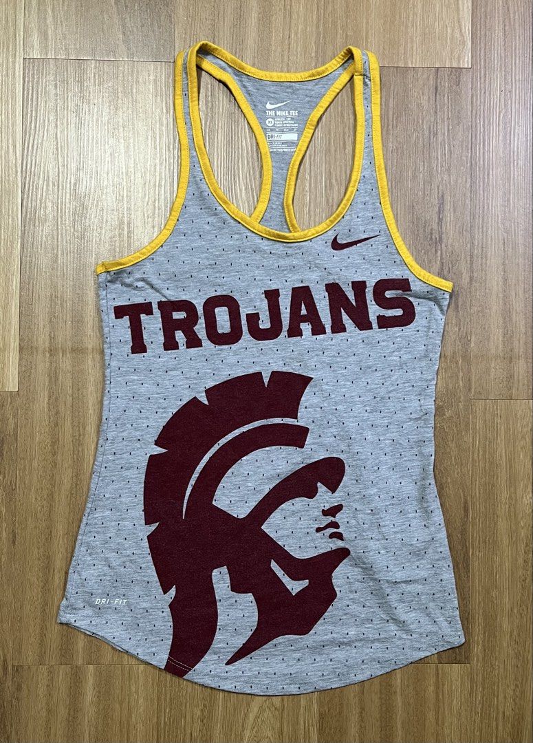 Nike Dri-FIT USC Trojans (Category: Shirts) located in Porac. Submitted by macky.ron (Listing ID 1469444773, Image 1). Description: Length:24-25 Width: 13.5-15 Condition: 9.8/10 Color rate: 9.8/10 Issue (s): None Complete Tags.