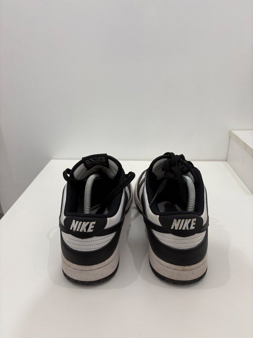Nike Dunk Low Panda Black White (Category: Sneakers) located in Taytay. Submitted by kenniie (Listing ID 1469481452, Image 2). Description: - Item: Nike Dunk Low (Black & White / Panda) - Material: Leather upper with perforated toe box - size: Mens us:10.5 uk: 42.5 cm: 27.5 br: 40.5 - Condition: Worn, includes toe box creases and minor midsole scuffs - Soles: Plenty of life left for daily wear - Style: Classic streetwear essential.