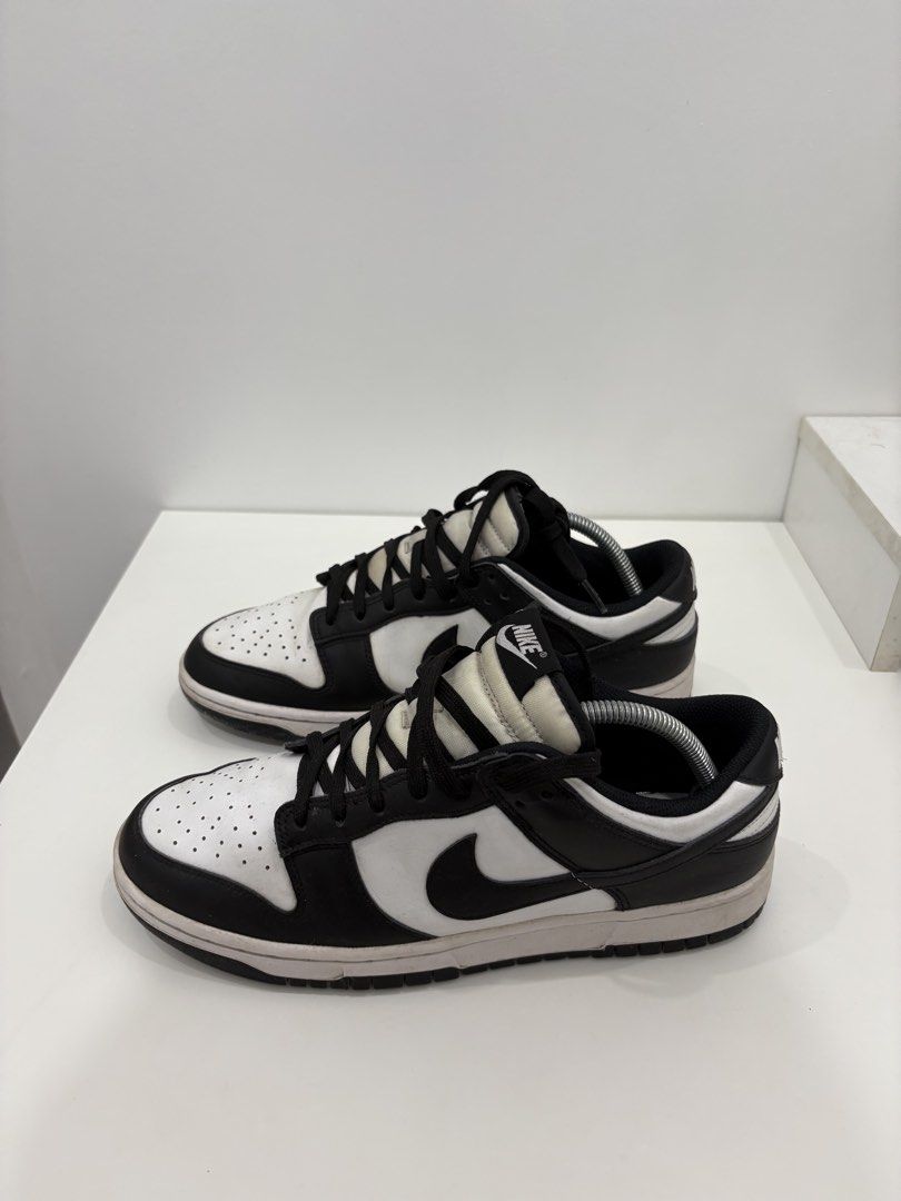 Nike Dunk Low Panda Black White (Category: Sneakers) located in Taytay. Submitted by kenniie (Listing ID 1469481452, Image 3). Description: - Item: Nike Dunk Low (Black & White / Panda) - Material: Leather upper with perforated toe box - size: Mens us:10.5 uk: 42.5 cm: 27.5 br: 40.5 - Condition: Worn, includes toe box creases and minor midsole scuffs - Soles: Plenty of life left for daily wear - Style: Classic streetwear essential.