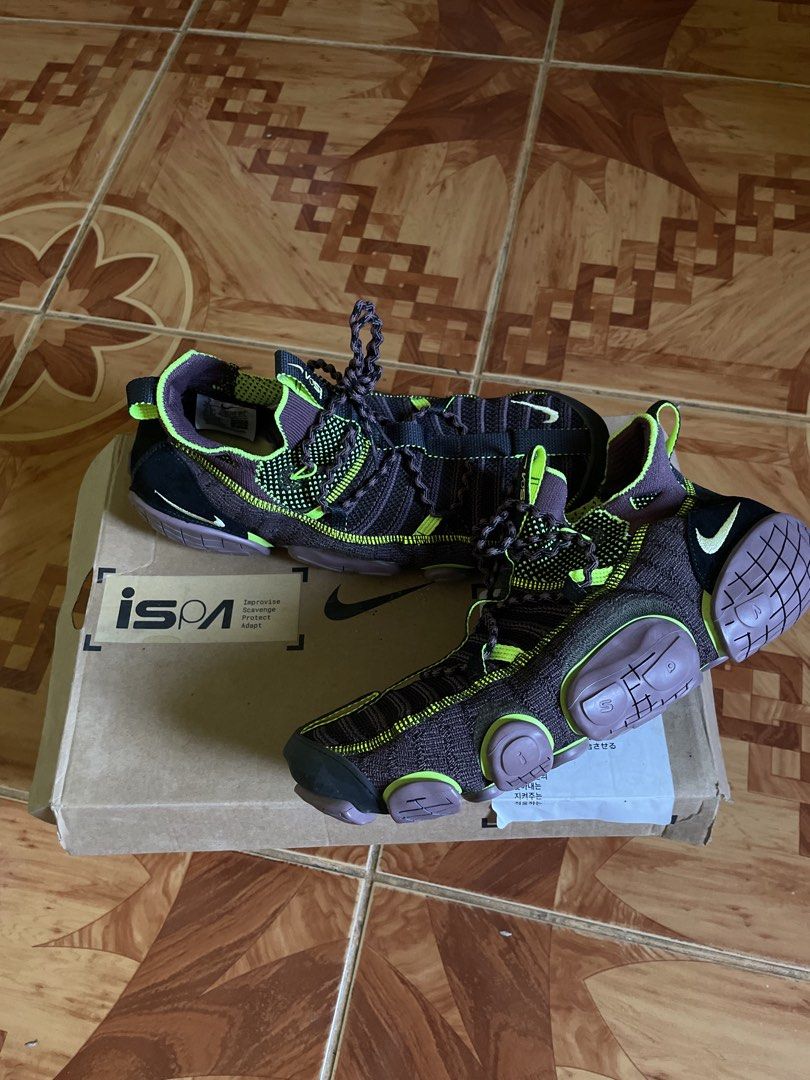Nike ISPA Drifter Gator Dark Brown Volt Sneakers (Category: Sneakers) located in Lingayen. Submitted by jayteeeezy (Listing ID 1469404840, Image 2). Description: Nike ISPA Drifter Gator Running Shoes ⚡️ - Colorway: Dark brown and volt green - Design: Futuristic aesthetic with a toggle lacing system and chunky segmented sole - Packaging: Includes original ISPA branded shoebox - Condition: Brand new in box (BNIB) - Ideal for: Sneaker enthusiasts lo