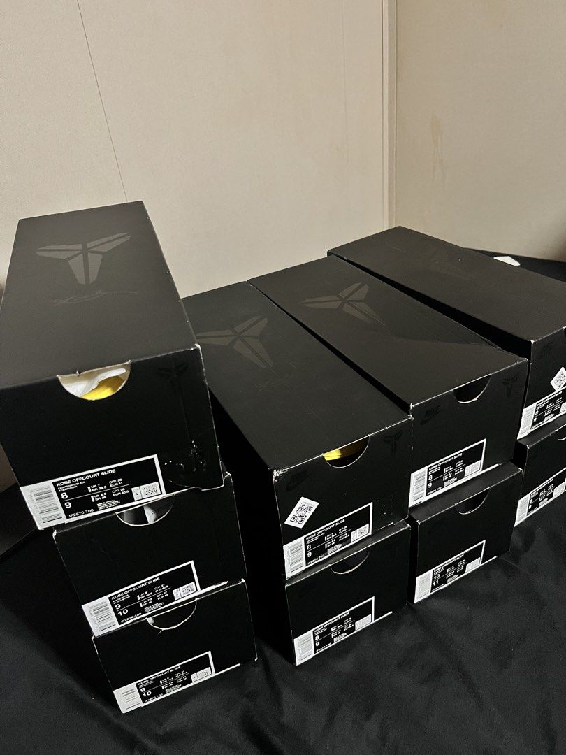Nike Kobe Offcourt Slide (Category: Slippers & Slides) located in Manila. Submitted by mr.miagi (Listing ID 1469481983, Image 2). Description: 🐍 NIKE KOBE OFF-COURT SLIDES ⚪ WHITE | 🟡 YELLOW Avail Size: White 8,9,10 Yellow size 8 only 💰 ₱1200/ PAIR Clean look. Mamba mentality. Everyday comfort. 🏀 📦 With original box 📩 DM to order — limited pairs available! MAMBA FOREVER. 🐍💜.