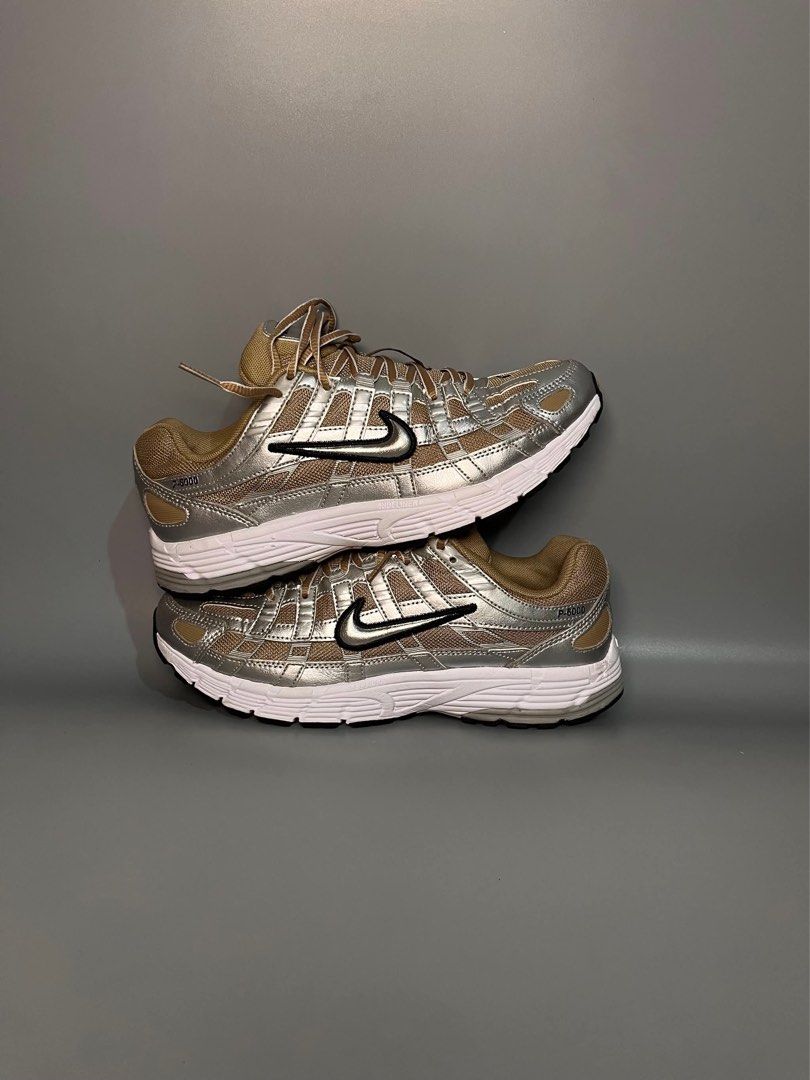Nike P-6000 metallic silver "Khaki brown" (Category: Sneakers) located in Santo Niño. Submitted by neils_thr (Listing ID 1469513572, Image 1). Description: Size: 7.5 mens / 25.5cm / 40.5 euro Excellent condition .