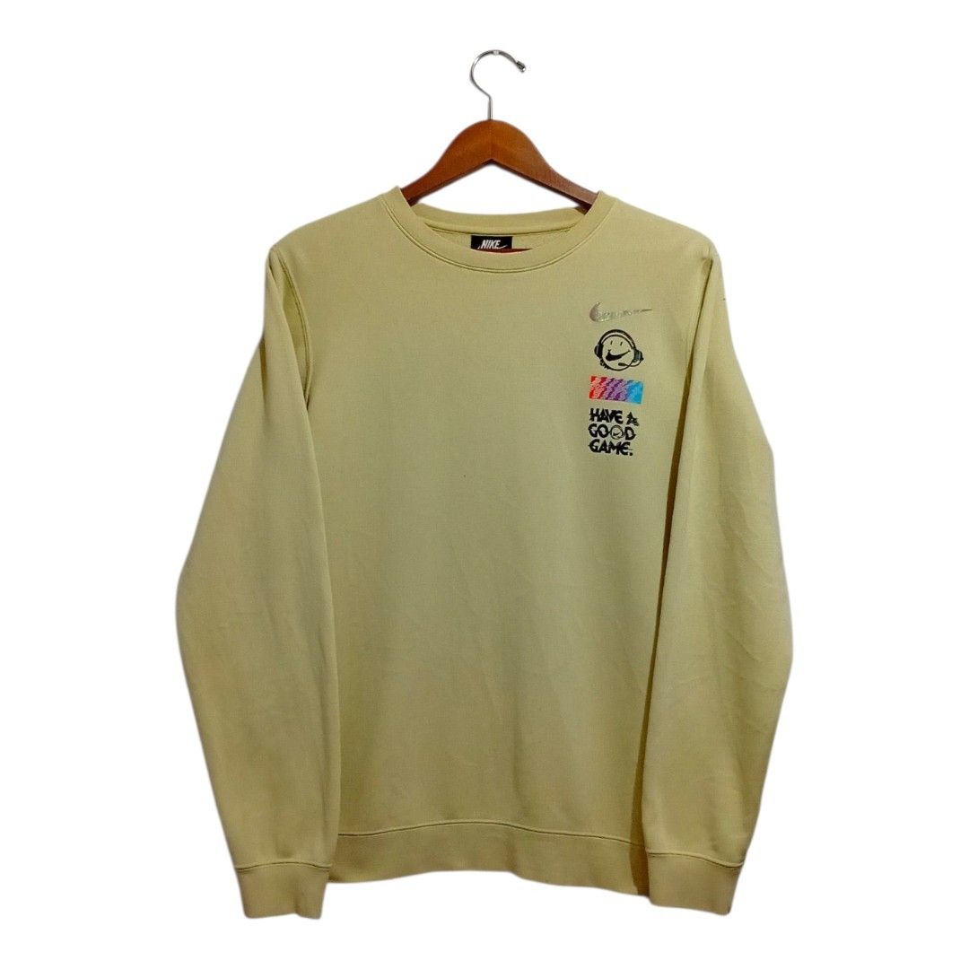Nike Swoosh Crewneck (Category: Coats, Jackets and Outerwear) located in Caloocan City. Submitted by NEWBORNVTG (Listing ID 1469444447, Image 1). Description: Nike "Have a Good Game" Crewneck Size: M Dimes: 27L × 20W Condition: 10/10 Mode of Delivery • J&T Express • Lalamove (Abono Service) Mode of Payment • GCash • GoTyme Bank • PSBank Thank you! God Bless!.