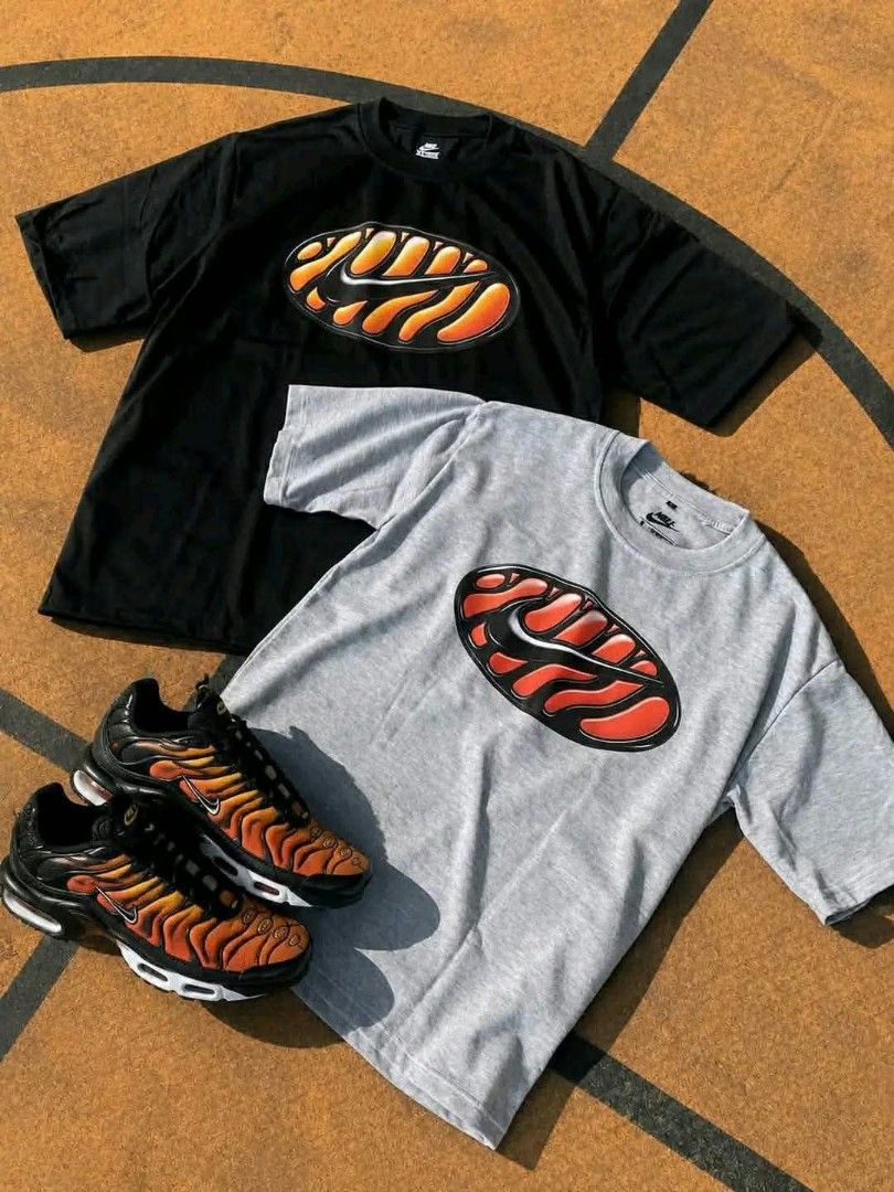 Nike TN Inspired Premium Tee (Category: Activewear) located in Cabuyao City. Submitted by hannah195 (Listing ID 1469430036, Image 3). Description: PANG OOTD NA MURA! 🔥 🔥 NIKE TN Premium Tee - 350 EACH + ZIPLOCK 🔥 ₱350 EACH / 2 FOR 600! ✅ WITH INDIVIDUAL PLASTIC ZIPLOCK ✅ Premium Cotton - Makapal & Malamig ✅ High Quality Print - Hindi bakbak / crack ✅ Oversized / Streetwear Fit Available Colors (same sa pics): 🖤 Black Silver / Black Orange 🤍 