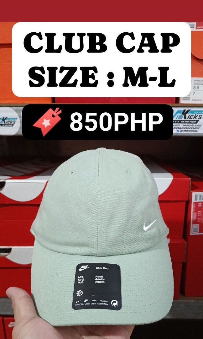 Nike/Adidas Caps (Category: Caps & Hats) located in Balagtas. Submitted by vinkicks19 (Listing ID 1469498837, Image 2). Description: Caps Available 🧢 🧢 Swoosh 🟤 Khaki - 6️⃣PCS Size: L-XL 🔖 8️⃣0️⃣0️⃣PHP ♥️ Red - 2️⃣PCS Size: M-L 🔖8️⃣5️⃣0️⃣PHP 💚 Mint Green - 1️⃣PC Size: M-L 🔖8️⃣5️⃣0️⃣PHP 🦓 3 Stripes 🪣 Bucket Cap Blk - 1️⃣PC One Size Fits Most(57-60CM) 🔖 7️⃣0️⃣0️⃣PHP *No other Sizes & Colorways available. 💯 Brandnew/Authentic/BelowSRP 📍 