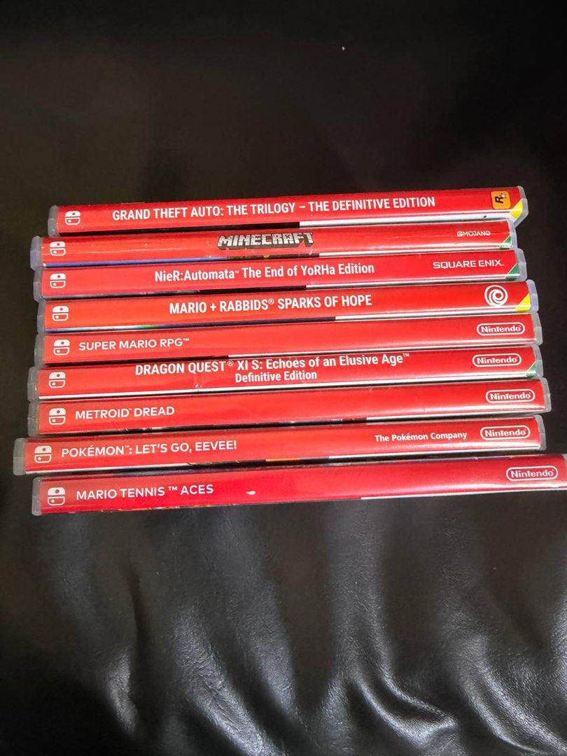 Nintendo Switch Games FOR SALE (Category: Nintendo) located in Manila. Submitted by freewind-1cd985 (Listing ID 1469491483, Image 1). Description: Nintendo Switch Games FOR SALE Gta trilogy - 1000 Minecraft - 1000 Nier automata yorha edition - 1300 Mario rabbids sparks of hope - 1000 Super mario rpg - 1300 Dragon quest xi - 1500 Metroid dread - 1500 Pokemon lets go eeve - 1500 Mario ace tennis - 1500 Lalamove or grab will do also meetup.