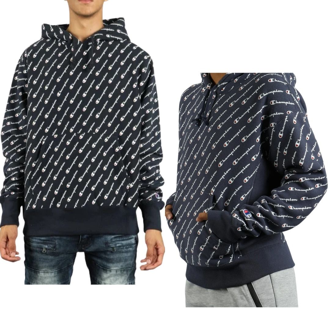 NJ165-CHAMPION UNISEX REVERSE WEAVE AOP PULLOVER HOODIE (Category: Coats, Jackets and Outerwear) located in Bauang. Submitted by wintercollectionfc (Listing ID 1469456478, Image 2). Description: ❗️𝘼𝙡𝙡 𝙙𝙚𝙩𝙖𝙞𝙡𝙨 𝙥𝙤𝙨𝙩𝙚𝙙❗️ ✨ⒸⒽⒶⓂⓅⒾⓄⓃ 𝗨𝗡𝗜𝗦𝗘𝗫 𝗥𝗘𝗩𝗘𝗥𝗦𝗘 𝗪𝗘𝗔𝗩𝗘 𝗔𝗢𝗣 𝗣𝗨𝗟𝗟𝗢𝗩𝗘𝗥 𝗛𝗢𝗢𝗗𝗜𝗘✨ ᴄᴏᴅᴇ: ɴᴊ-165 𝐏𝐫𝐢𝐜𝐞: 𝟓𝟖𝟖 + 𝐒𝐅 𝐨𝐧𝐥𝐲 ▪️ JPN MEDIUM ▪️ Good as New ▪️ No issues ▪️ W 19" x L 26" ▪️ NAVY 📍Location: LA