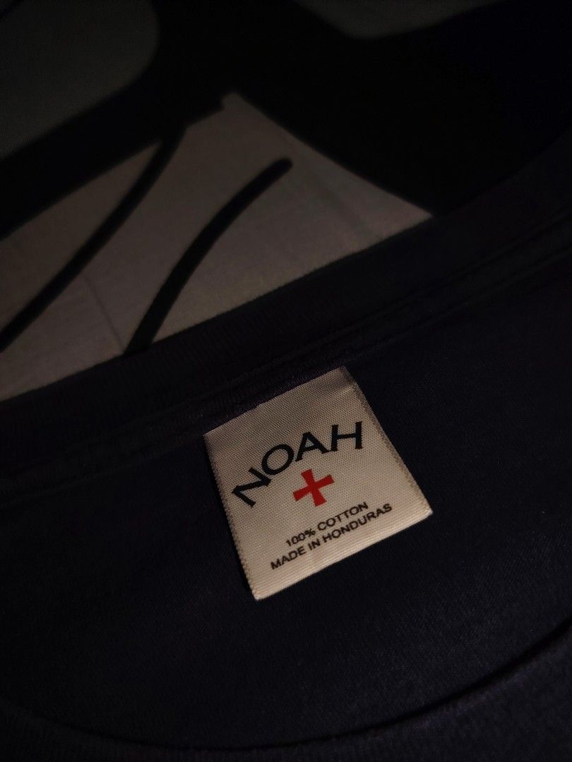 Noah NYC Rainbow Logo Tee Navy Blue (Category: Tshirts & Polo Shirts ) located in San Jose del Monte. Submitted by klowiboy (Listing ID 1469567796, Image 3). Description: - Brand: Noah NYC - Color: Navy Blue - Material: 100% Cotton, Made in Honduras - Design: Small rainbow logo on front, large '195 Mulberry St New York, NY' rainbow logo on back - Fit: Standard crew neck and short sleeves - Condition: Clean, graphics are fully intact with no crack