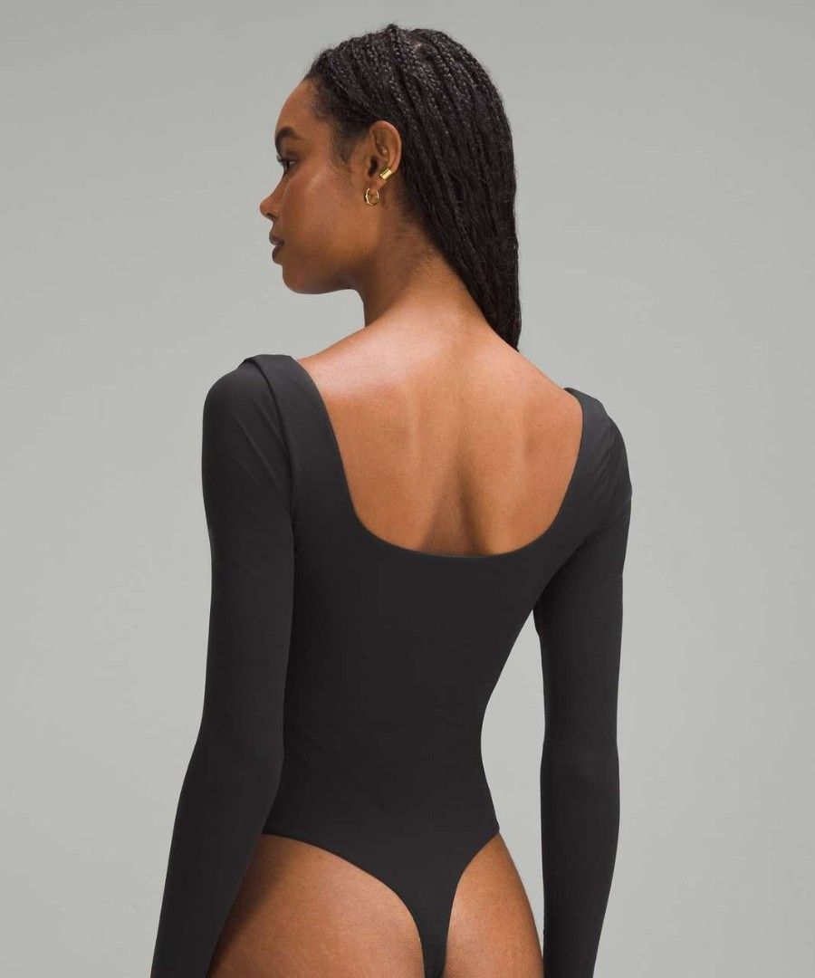 (NWT) Lululemon Wundermost Square-Neck Bodysuit (Category: Activewear) located in Gapan. Submitted by lovelypreloved1497 (Listing ID 1469407515, Image 3). Description: ✨ Brand New with Tags (NWT) Lululemon Wundermost Square-Neck Bodysuit ✨ Letting go of this premium, ultra-luxurious long-sleeve bodysuit from Lululemon's high-end Wundermost daily essentials collection. Cut from their brushed Ultra Soft Nulu™ fabric, it feels like an incredibly sof