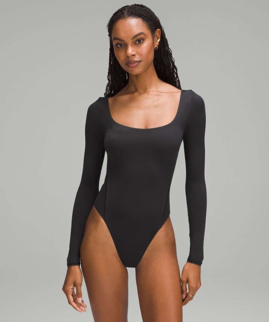(NWT) Lululemon Wundermost Square-Neck Bodysuit (Category: Activewear) located in Gapan. Submitted by lovelypreloved1497 (Listing ID 1469407515, Image 2). Description: ✨ Brand New with Tags (NWT) Lululemon Wundermost Square-Neck Bodysuit ✨ Letting go of this premium, ultra-luxurious long-sleeve bodysuit from Lululemon's high-end Wundermost daily essentials collection. Cut from their brushed Ultra Soft Nulu™ fabric, it feels like an incredibly sof