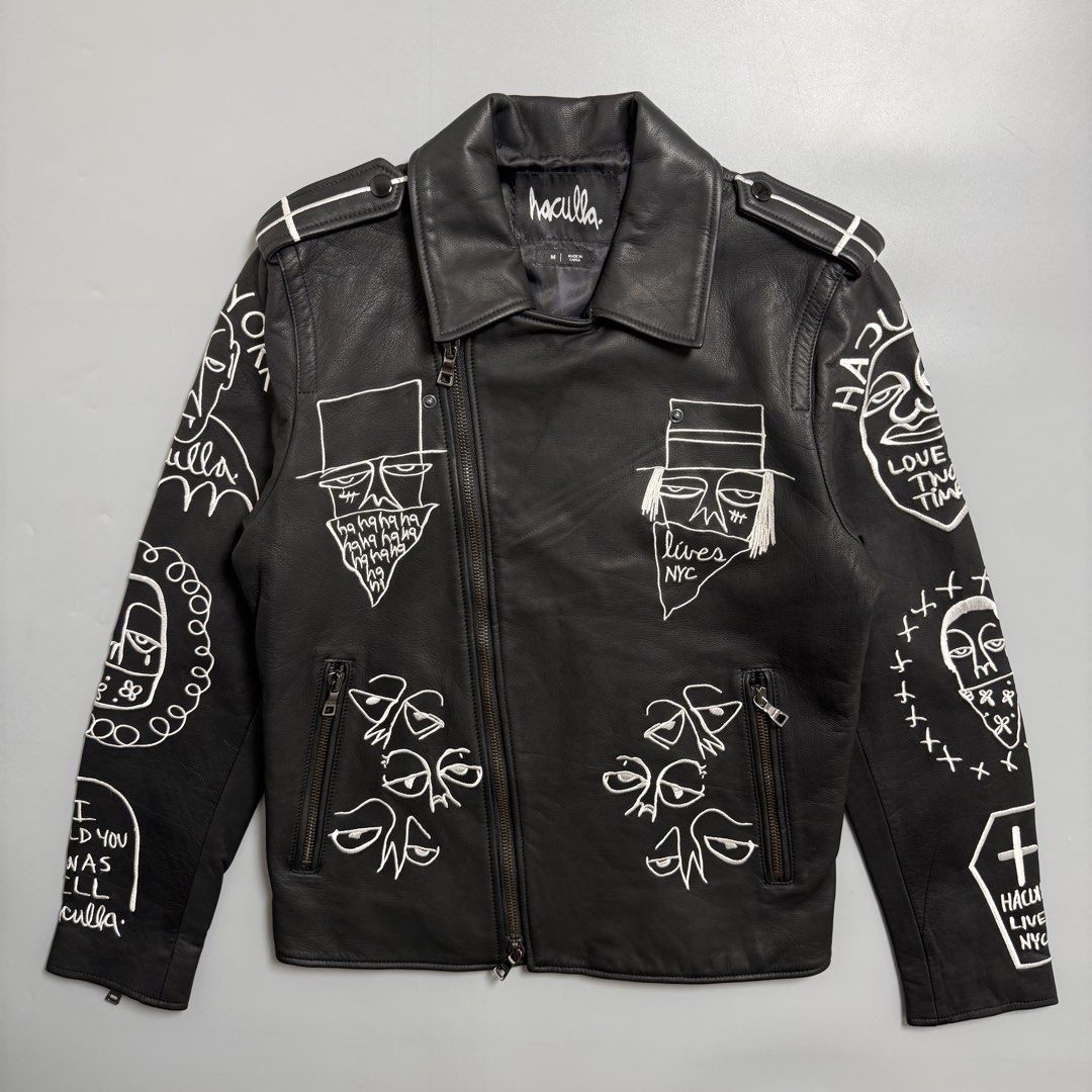 NYC Tribe Haculla Motorcycle Leather Jacket (Category: Coats, Jackets and Outerwear) located in Cebu City. Submitted by inukaybyjlf (Listing ID 1469561391, Image 3). Description: Condition: Good as new Issue: No flaws Dimensions: 21x25 Best fit: M Please refer to photos for actual condition.