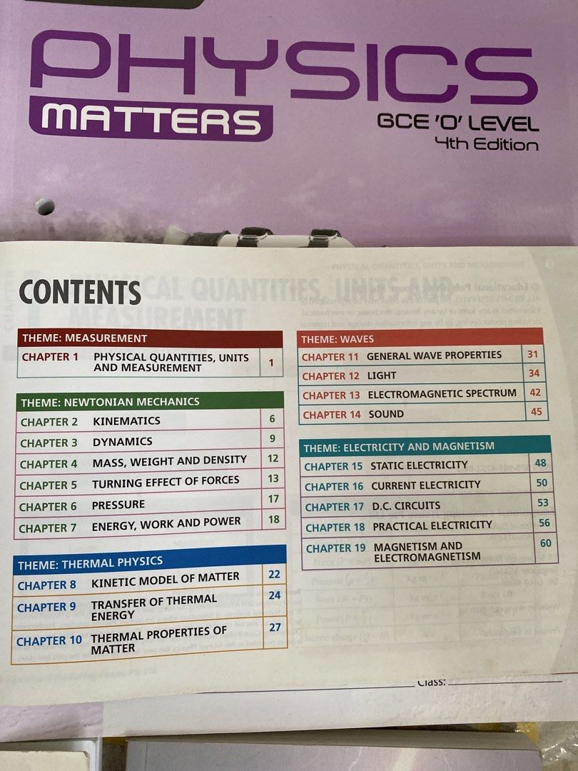 O Level Physics Textbook Workbook Study Notes Bundle (Category: Assessment Books) located in Singapore. Submitted by gwenandstuff (Listing ID 1469476184, Image 5). Description: - Complete O Level Physics study bundle for secondary school students ($40 for all 5 books) - Includes Physics Matters Textbook & Workbook (Marshall Cavendish) - Includes The Perfect Guide Physics (Ryan Bong), Topical Revision Notes, and Quick Study Guide - Covers Measurem