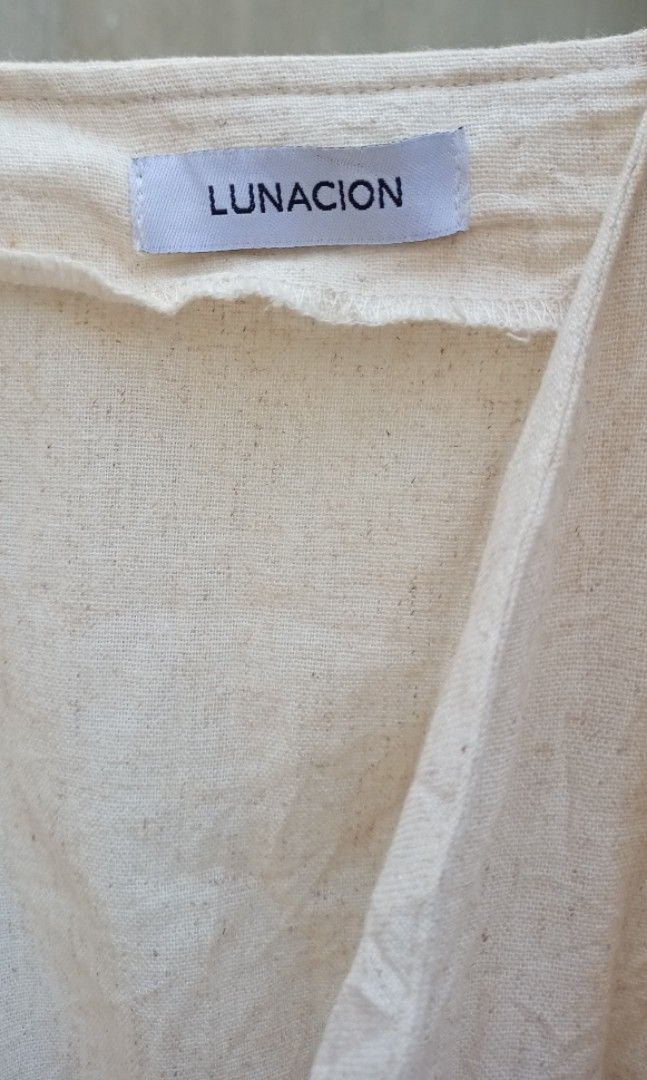 Oat Linen midi dress (Category: Dresses) located in Davao. Submitted by kannikasok1987 (Listing ID 1469569793, Image 2). Description: Bust 38 Waist 26-30 (garterize) L 41 good as new.