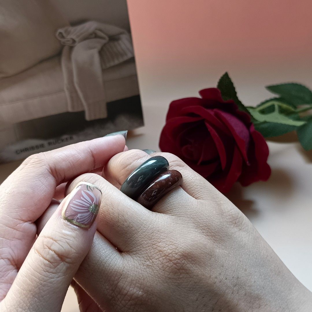 Ocean Jasper Bangle Ring (Category: Rings) located in Manila. Submitted by enchantra_gems (Listing ID 1469463464, Image 3). Description: 🌊✨ OCEAN JASPER BANGLE RING ✨🌊 💎 Stone: Ocean Jasper 🌿 Stone Type: Natural stone ✨ Style: Elegant, earthy & timeless 📏 Ring Size: 9 (19mm) 🧿 Traditional Meaning: Often associated with positivity, emotional balance, and tranquility. Every piece has its own unique patterns—no two stones are exactly alike! 🤍