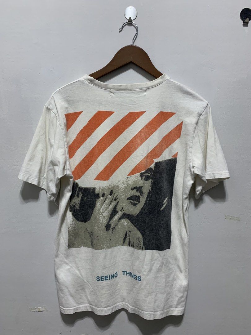 OFF - WHITE LASER PRINT T-shirt (Category: Tshirts & Polo Shirts ) located in Caloocan City. Submitted by eightyythrift (Listing ID 1469565814, Image 1). Description: .