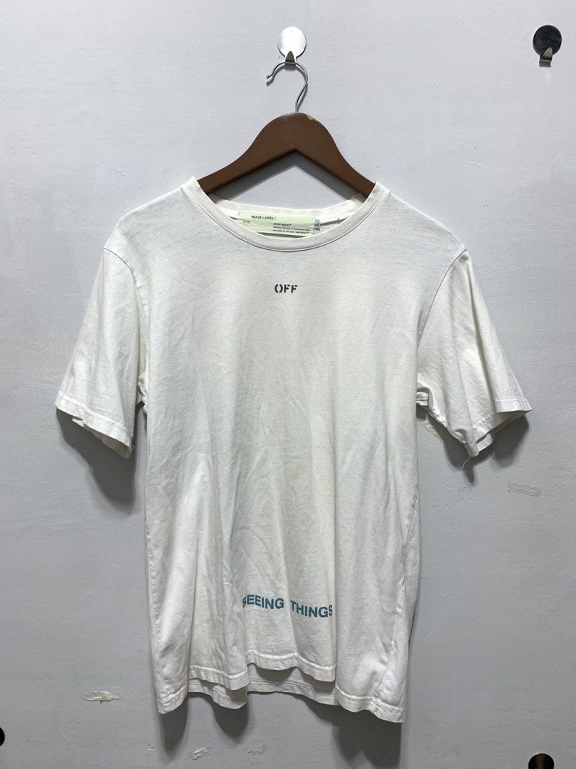 OFF - WHITE LASER PRINT T-shirt (Category: Tshirts & Polo Shirts ) located in Caloocan City. Submitted by eightyythrift (Listing ID 1469565814, Image 2). Description: .