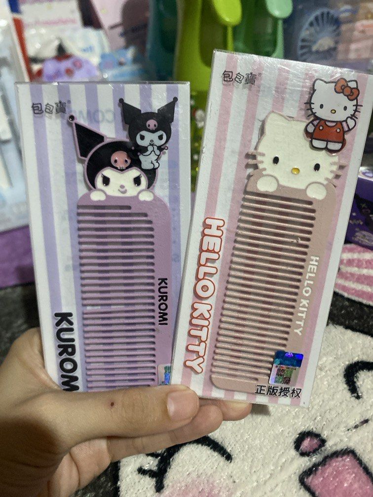 Official/ Licensed Kuromi & Hello Kitty Metal Comb (Category: Character Goods) located in Bulacan. Submitted by cute.finds.ph (Listing ID 1469466758, Image 1). Description: —₱150 each.