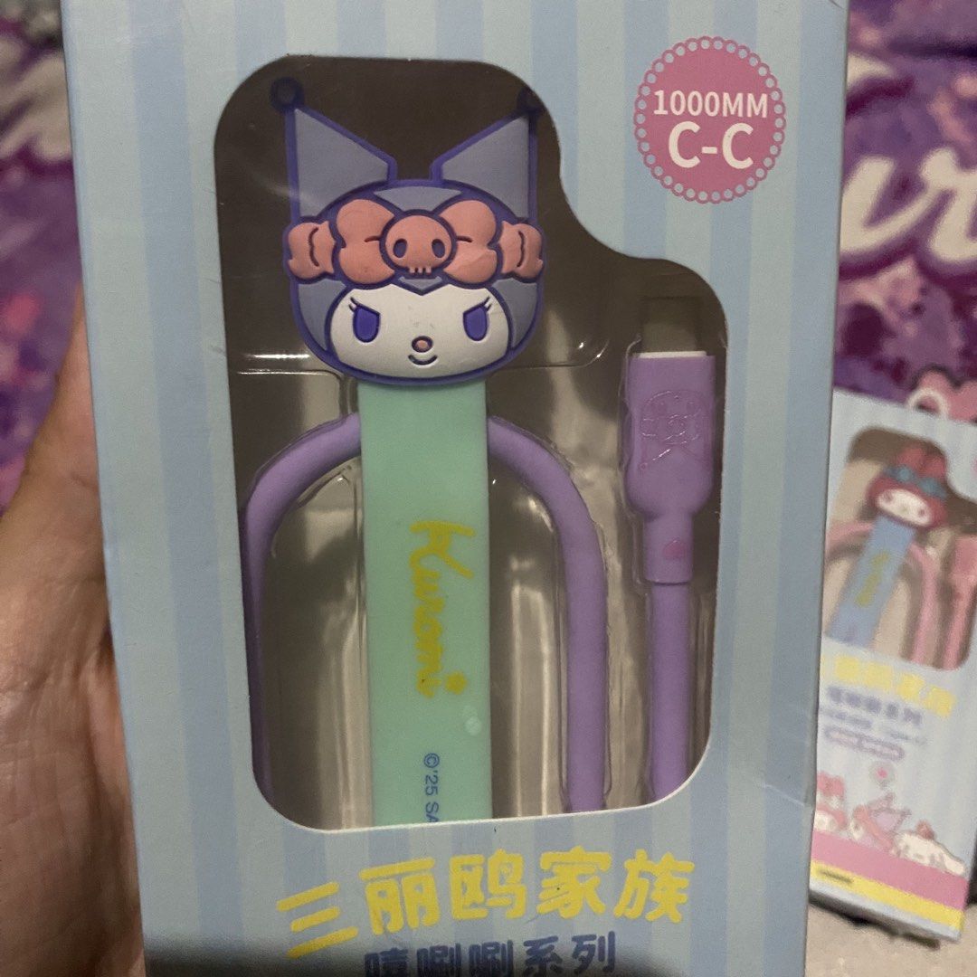 Official/ Licensed Sanrio Type C to Type C Cord (Category: Chargers & Cables) located in Bulacan. Submitted by cute.finds.ph (Listing ID 1469413434, Image 2). Description: —₱270 each —without adaptor, cord only —1 meter.