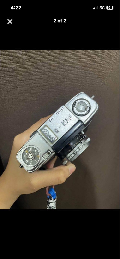 Olympus Pen D (Category: Cameras) located in Mandaluyong City. Submitted by restoraunt (Listing ID 1469475478, Image 2). Description: Olympus Pen D Half frame camera Uses 35mm film CLA’d (Jan 22,2026) by Mang Dado Working lightmeter No samples pics but can check Lomography site Loc: Taft/Quezon City.