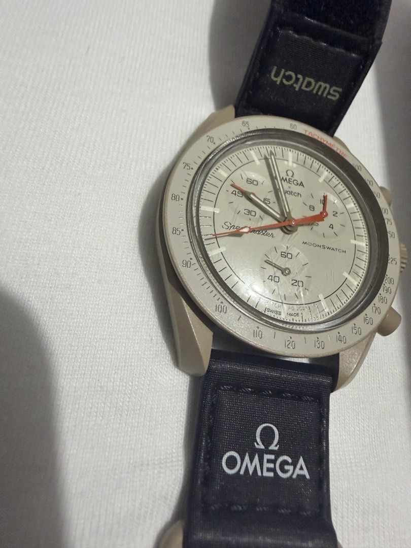 Omega MoonSwatch Mission to Jupiter (Category: Luxury Watches) located in Calamba. Submitted by d_curated_market_17 (Listing ID 1469402872, Image 3). Description: Omega MoonSwatch “Mission To Jupiter” Lightly Used Complete with box and papers Slightly Negotiable .