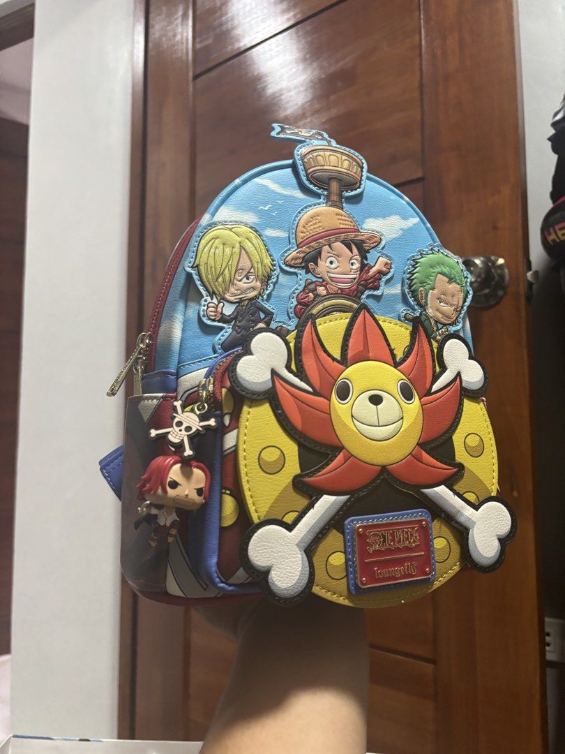 One Piece Loungefly (Category: Backpacks) located in Quezon City. Submitted by gmintcollectibles (Listing ID 1469503935, Image 3). Description: One Piece Loungefly Luffy, Zoro and Sanji Limited pieces only P5,499 Location: Baliwag Bulacan or QCby sched.
