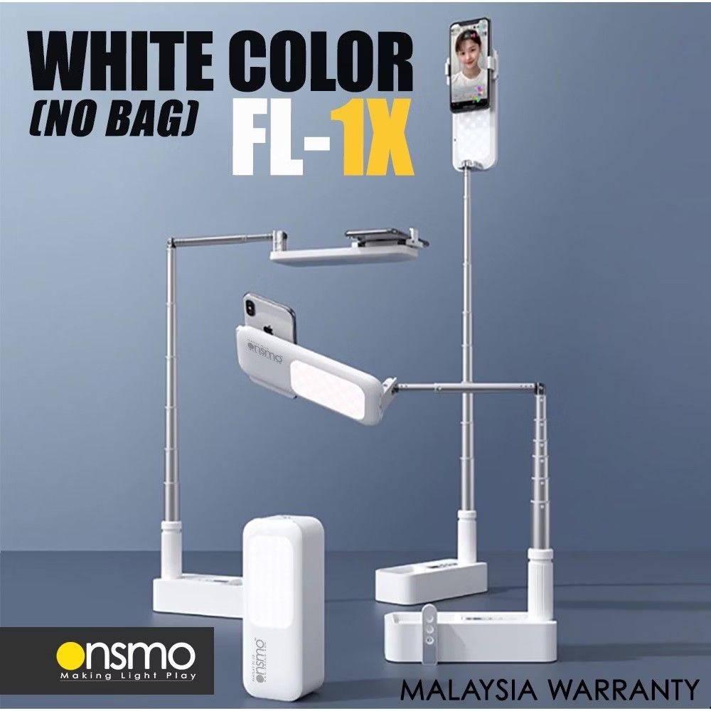 Onsmo FL-1X White Panoramic Stereo Fill Light Phone Stand, Mobile ...