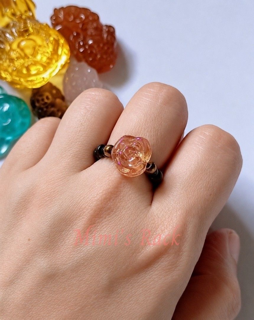ORANGE ANGEL AURA QUARTZ FLOWER SET (Category: Bracelets) located in Taguig. Submitted by mimisrack (Listing ID 1469509539, Image 3). Description: 🧡Glow different. Shine brighter. -Magical aura sparkle -Flower charm for beauty and blooming confidence -Perfect matching set - bracelet + ring -Cute. Radiant. Eye-catching. 🧿 ring is strecthable 🧿flower charm size: 13mm 🧿seed beads: 4mm 💎Gems & crystals are energized and cleansed before shipping.