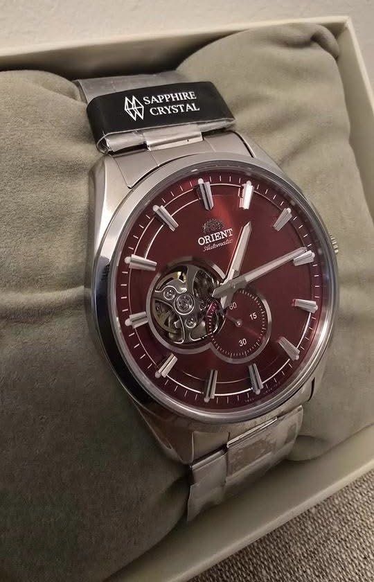 Orient Semi-Skeleton RA-AR0010R (Category: Luxury Watches) located in Manila. Submitted by seikowatchfactory (Listing ID 1469420936, Image 3). Description: Model: RA-AR0010R Price: 14500 pesos Specifications: Case Diameter: 40.8mm Case Thickness: 10.9mm Lug-to-lug: 48mm Stainless Steel Case Caliber F6S22 Automatic Movement with Hacking and Manual winding mechanism Approx. 40 hours Power Reserve 24 Jewels Sapphire Crystal 5 bar Water Resistance We