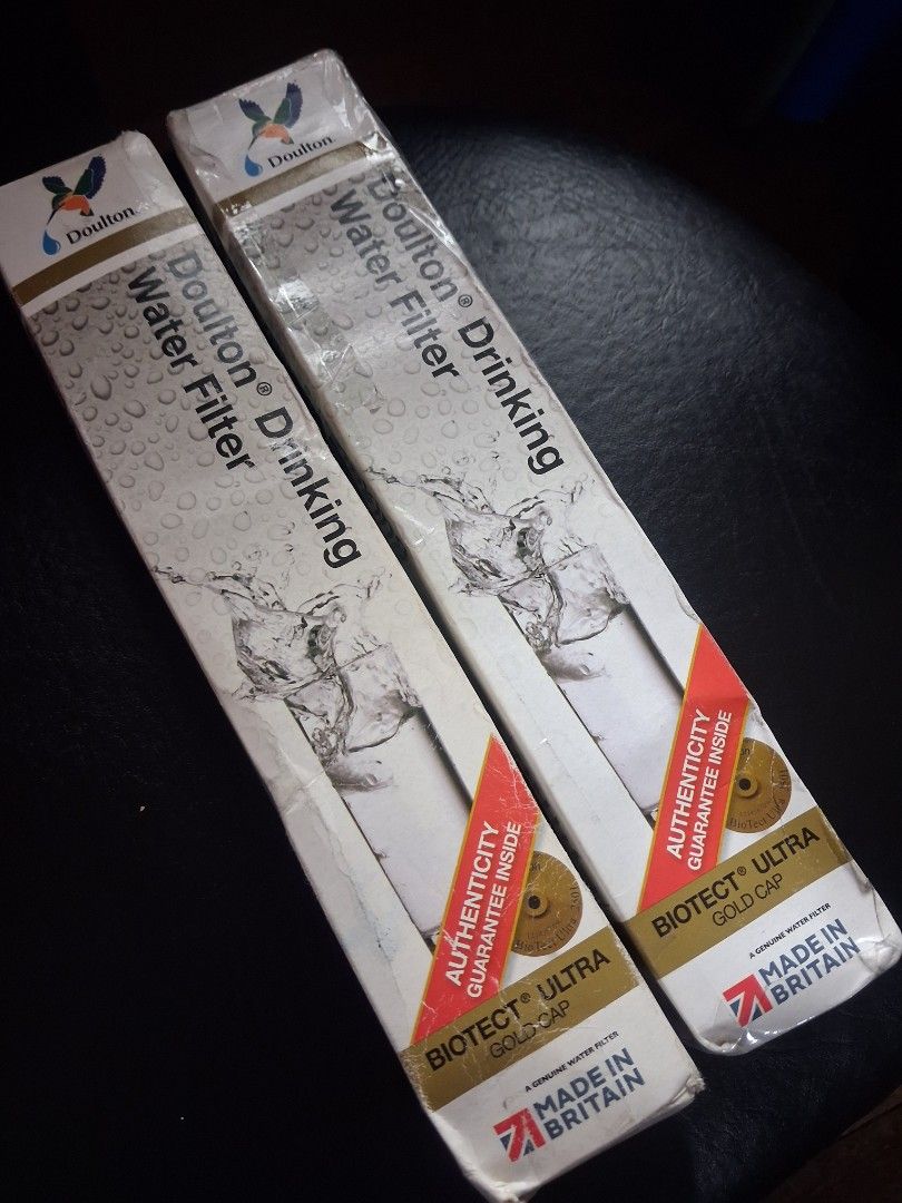 Original Doulton Ceramic Filter Biotect Ultra Made in England (Category: Water Purifiers & Dispensers) located in Mandaluyong City. Submitted by daddyjpanlilio24 (Listing ID 1469568885, Image 1). Description: P 2500 Each FIX PRICE+SF P 4500 take both FIX PRICE Original Doulton Ceramic 10" Water Filter Made in England Brand new old stock No issue Mandaluyong Shipping/Payment: Gcash/Maya JNT payment 1st no cod Lalamove payment upon rider pick up.