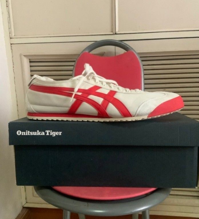Original Onitsuka Tiger (Mexico 66) cream/fiery red., Men's Fashion ...