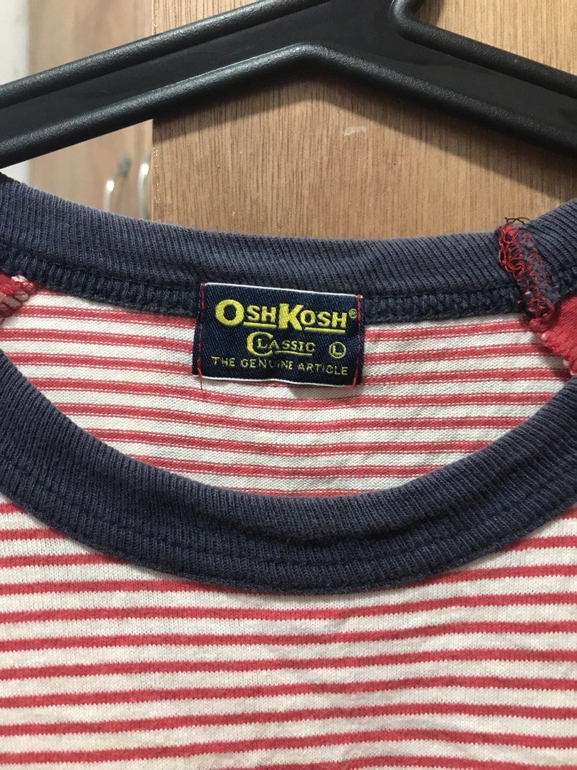 Osh Kosh (Category: Tshirts & Polo Shirts ) located in Libona. Submitted by ooaakklleeyy (Listing ID 1469571159, Image 2). Description: Vintage Osh Kosh stripe tshirt 20 x 24.5 Small dot stain Minimal neck fade .